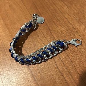 BCBG Generation clasp bracelet blue & silver